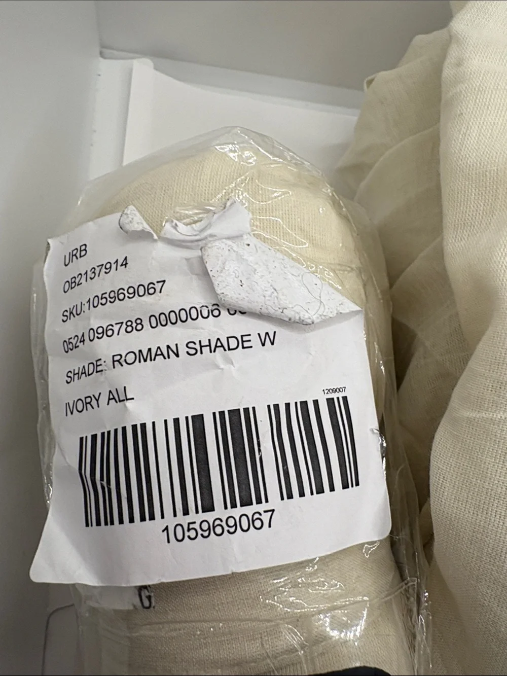 Set of 2 New Urban Outfitters Home ivory Roman shade curtains 52x84 sheer gauzy